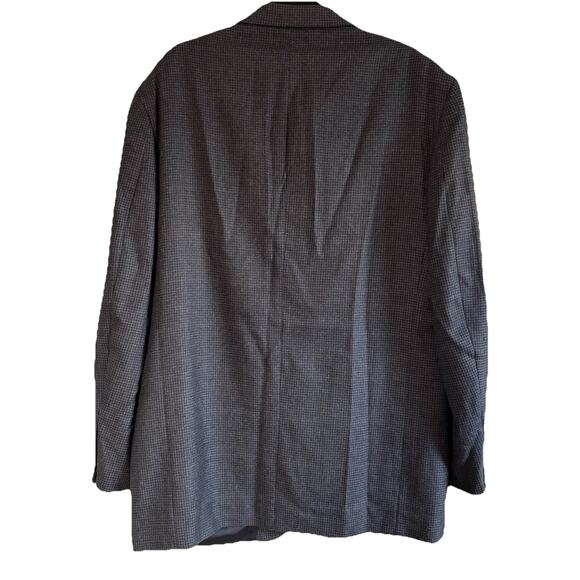 Oscar de la Renta Men’s Wool Black & Gray Herringbone Sport Coat Blazer Sz 46L - Picture 3 of 15